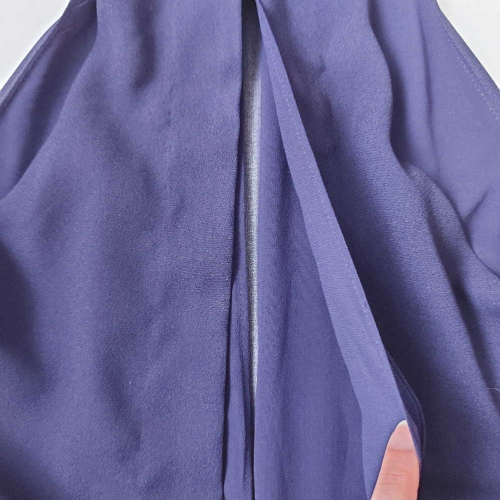 Dynamite Halter Peplum Top, Blue, Small - Picture 6 of 10